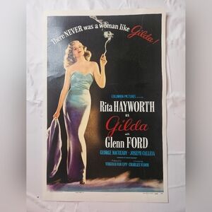Vintage Rita Hayworth Gilda Movie Poster
